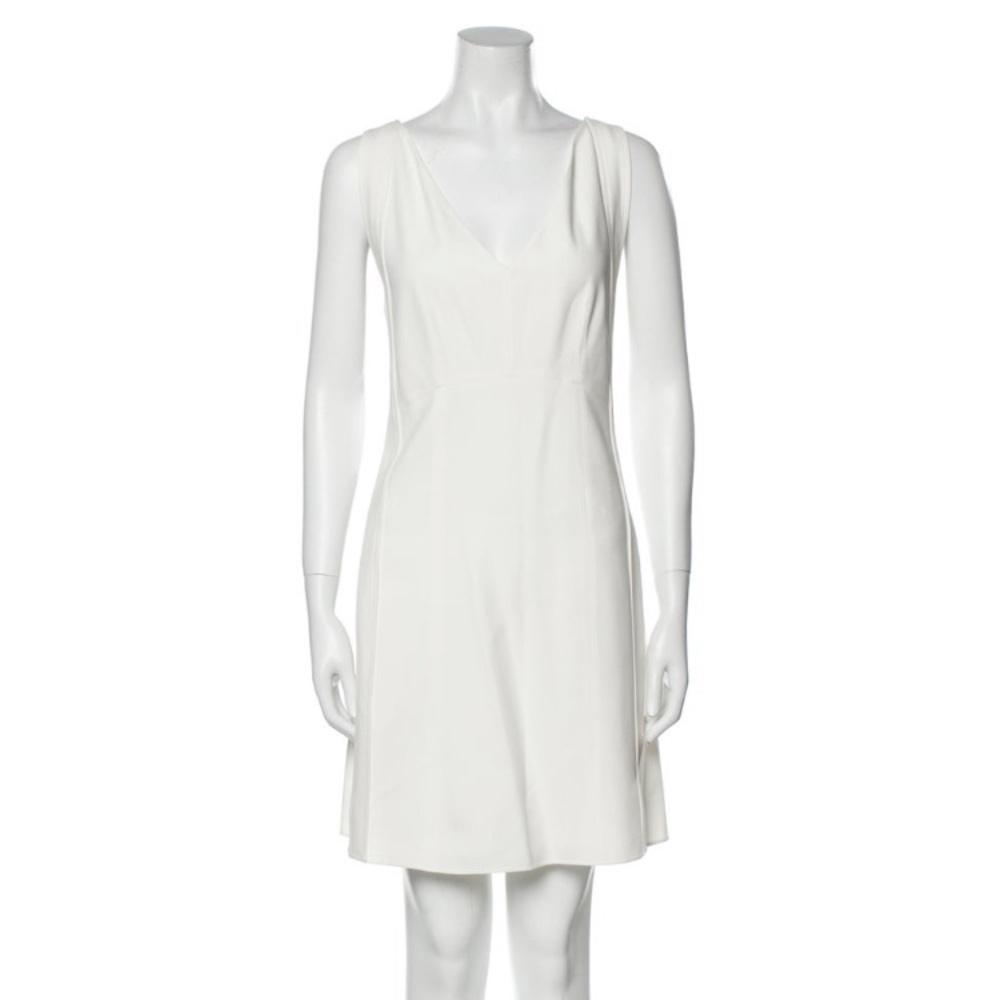 Chloé White V-Neck Mini Dress